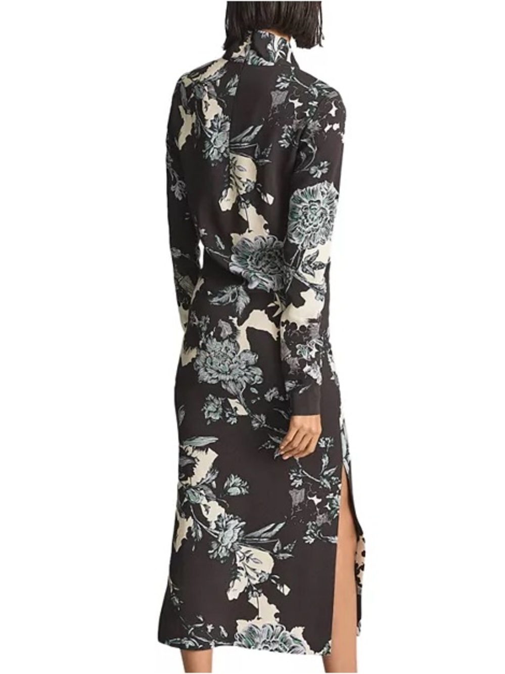 NWT Reiss Theresa Floral High Neck Long Sleeve Midi Dress US 6 $430 - Picture 3 of 9